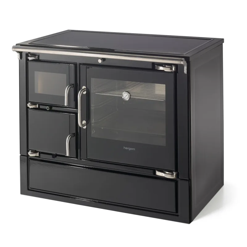 Hergom - Cocina de Leña Eclecsys 100 Vitro Cromo.