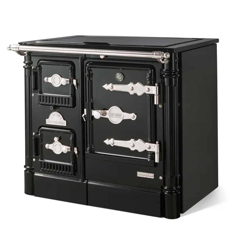 Hergom - Cocina de Leña L07/90 Vitro Cromo.