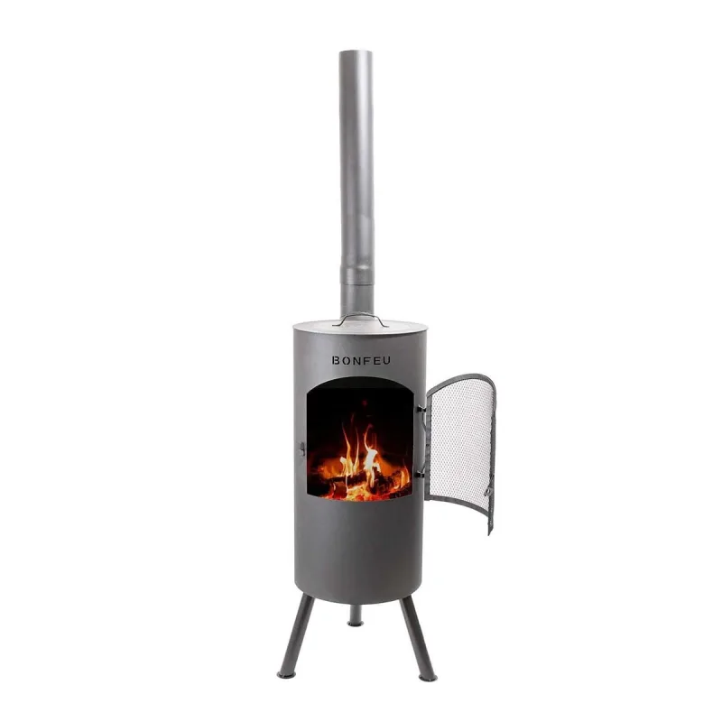BONFEU - Chimenea de Leña Exterior Bontino Black.