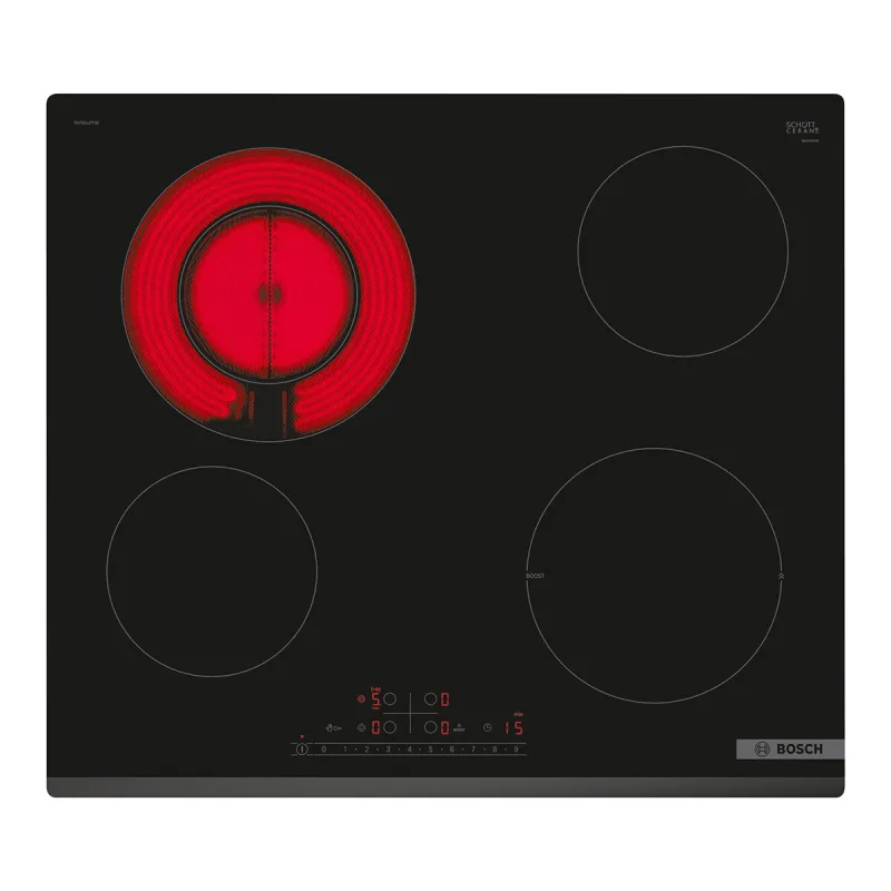 Bosch - Placa vitrocerámica Bosch Serie 6, Electrónica DirectSelect, PKF631FP3E (Reacondicionado Grado A).