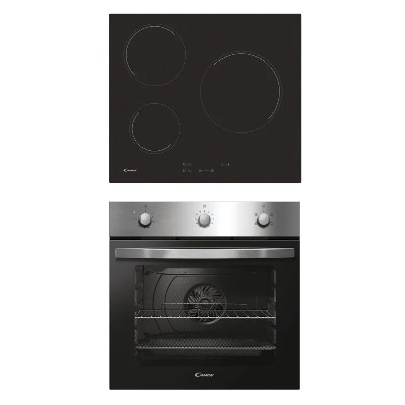 Candy - Conjunto de horno multifunción y placa vitrocerámica Candy - PCI27XCH63CC4U2 (Reacondicionado Grado B).
