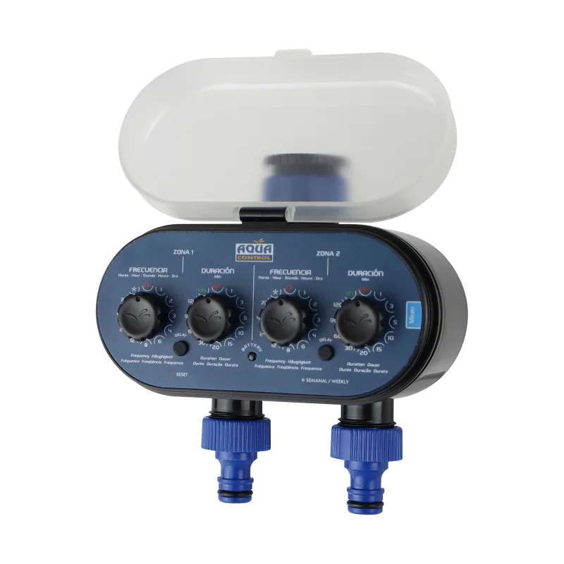 BriCor - Programador de riego de grifo doble salida.