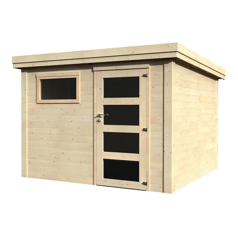 DECOR&JARDIN - Caseta machihembrada de madera natural Paco.