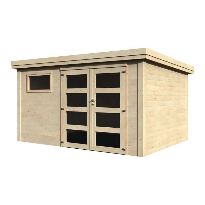 DECOR&JARDIN - Caseta machihembrada de madera natural Paolo.