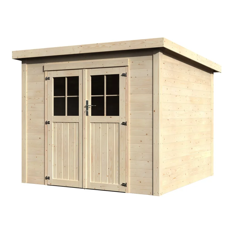 DECOR&JARDIN - Caseta machihembrada de madera natural Talión.