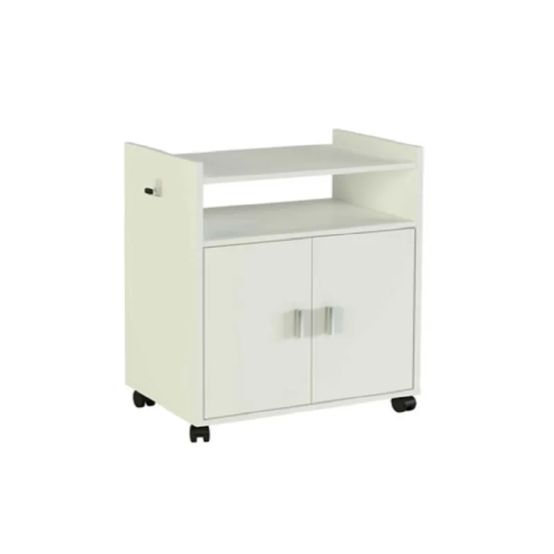 Meka Block - Armario Multiusos Melamina Bajo con Ruedas 2P.