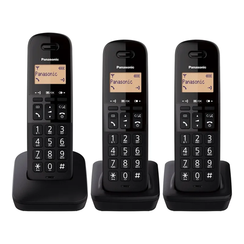Panasonic - Teléfono DECT inalámbrico Panasonic KX-TGB613SPB, Trío.