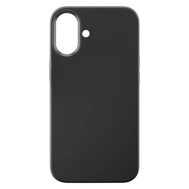 Cellular Line - Funda de silicona negra Cellularline Sensation para iPhone 16.
