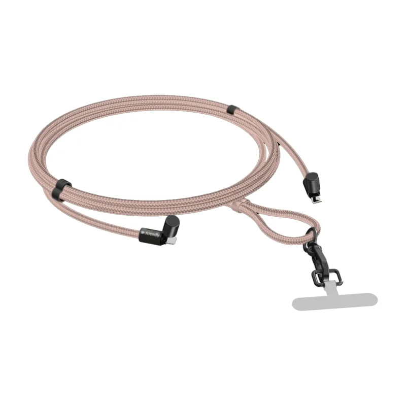 Friendly License - Cordón Lanyard Friendly License con USB-C rosa.