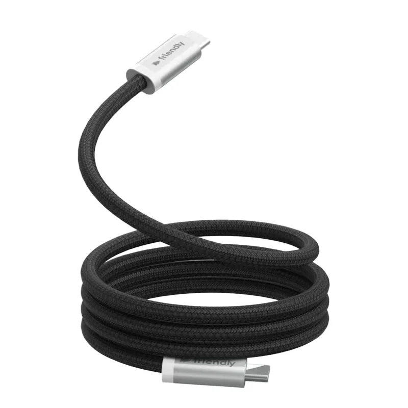 Friendly License - Cable de carga magnético Friendly License con USB-C negro.