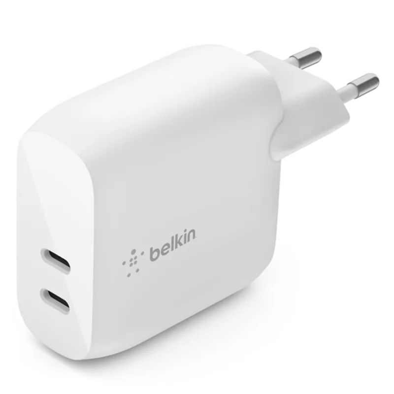 Belkin - Cargador de pared Belkin doble USB-C PD de 40 W.