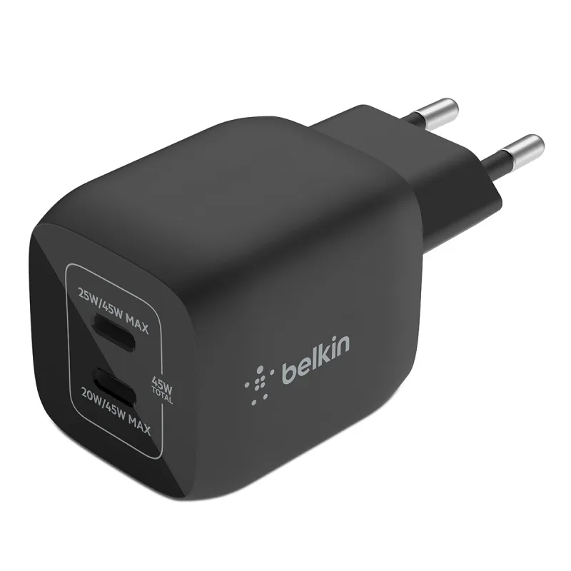 Belkin - Cargador de pared Belkin USB-C PD de 30 W con PPS negro.