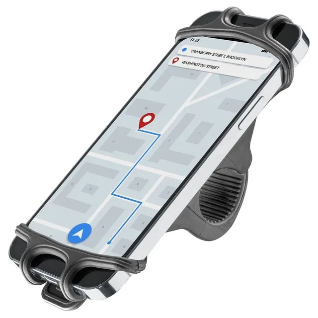 Cellular Line - Soporte de manillar Cellularline Rider universal negro.