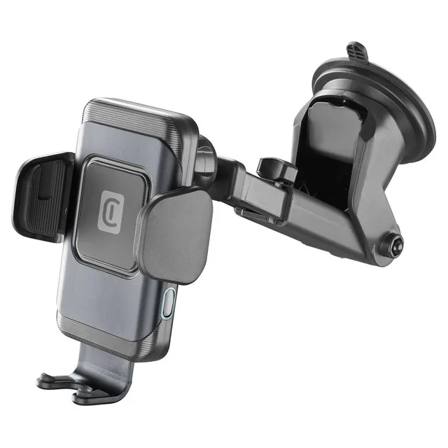 Cellular Line - Soporte de smartphone para coche Cellularline Hug Dual Pro 15W.