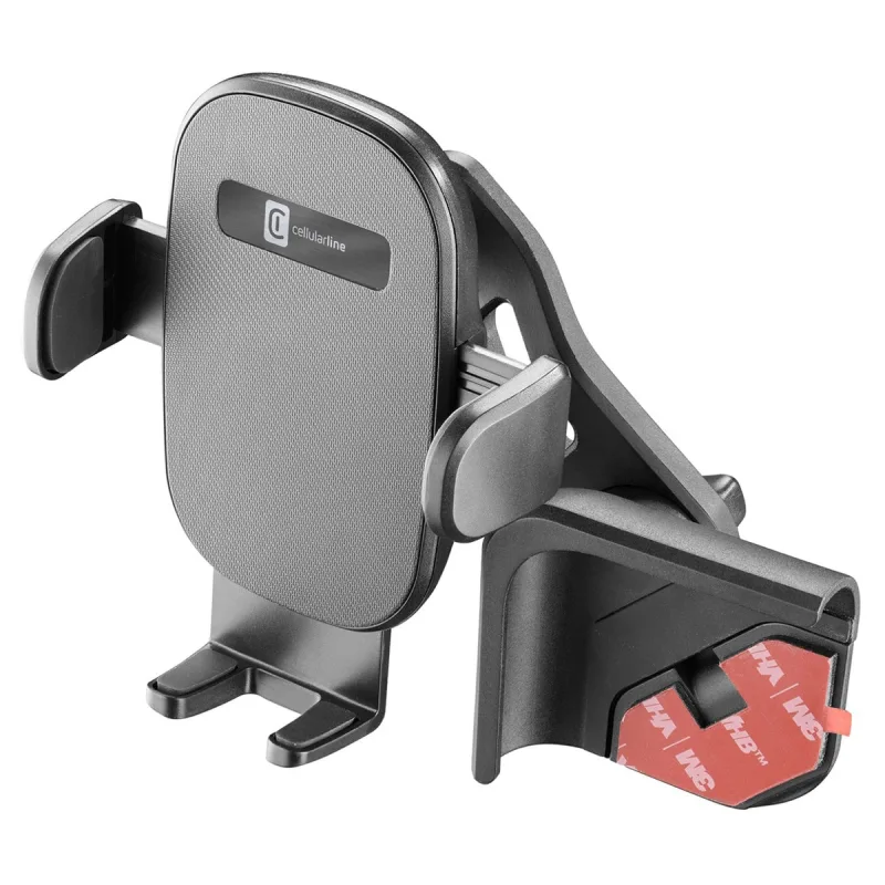 Cellular Line - Soporte de smartphone universal Cellularline Hug Screen para coches Tesla negro.