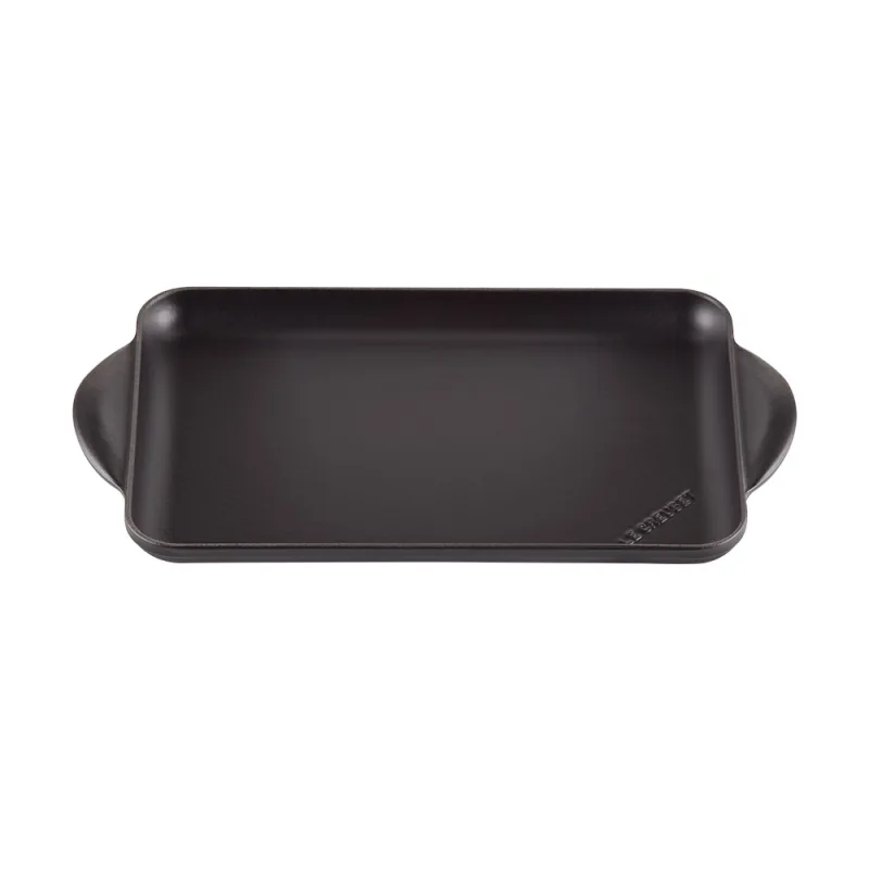Le Creuset - Parrilla rectangular lisa de hierro fundido Le Creuset.