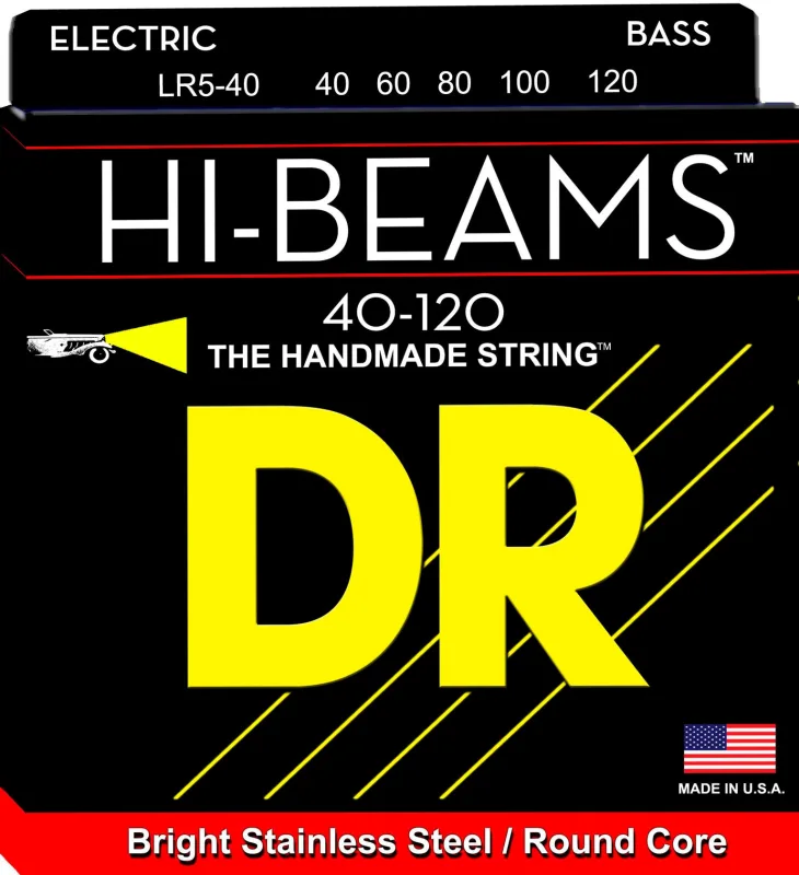 DR - Juego de cuerdas para Bajo DR Lr5-40 Hi-Beam.