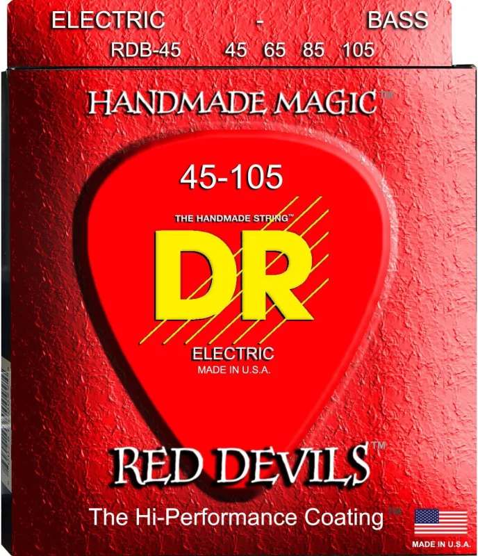 DR - Juego de cuerdas para Bajo DR Rdb-45 Red Devils.