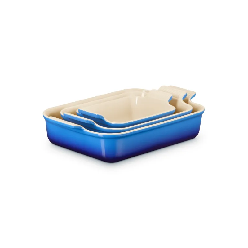 Le Creuset - Set de 3 bandejas rectangulares de horno Le Creuset.