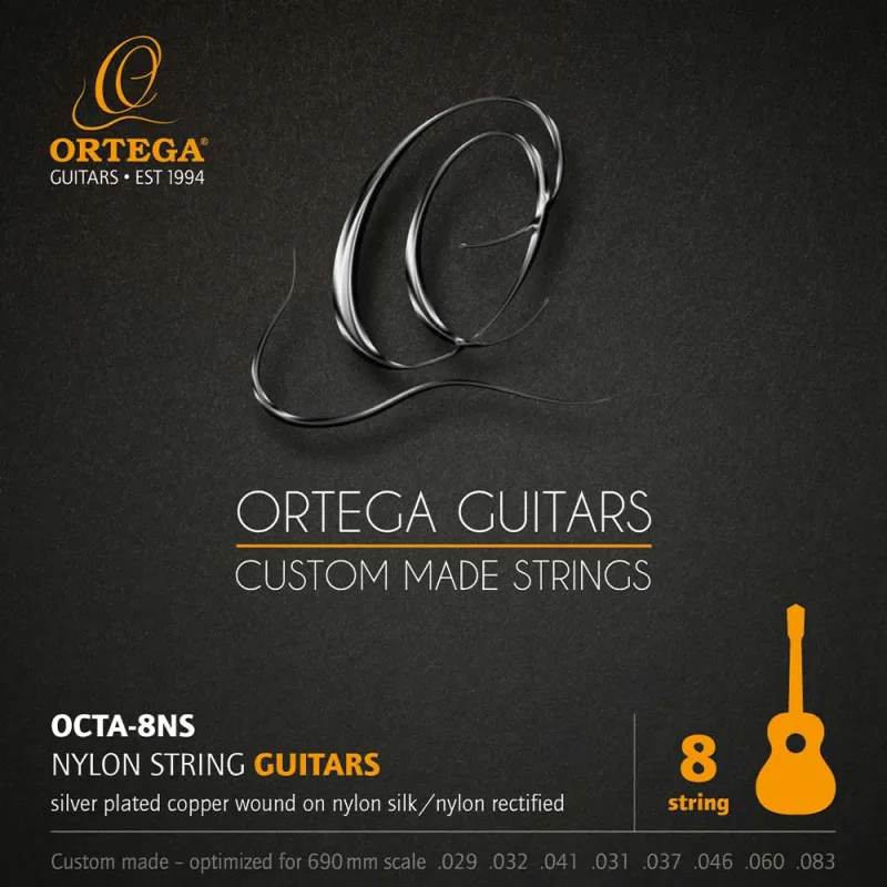 Ortega - Juego de cuerdas para guitarra española Ortega OCTA-8NS.
