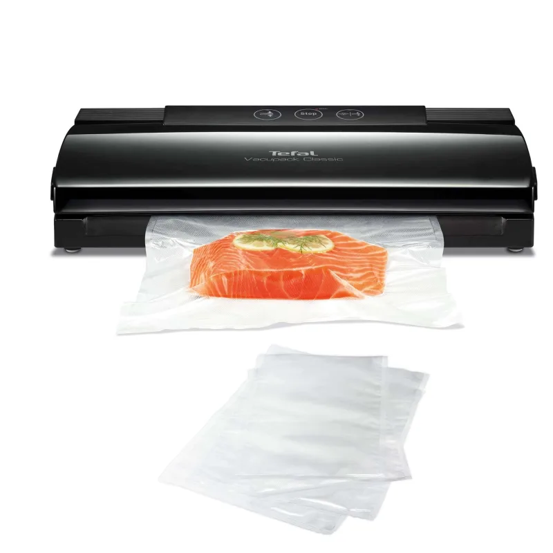 Tefal - Envasadora al vacío Tefal VT254 Vacupack Classic con 18 bolsas de dos tamaños.