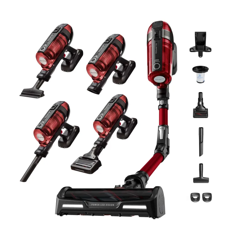 Rowenta - Aspirador de escoba flexible Rowenta RH98A X-Force Flex 12.60 Animal Care 150 airwatts con accesorios.