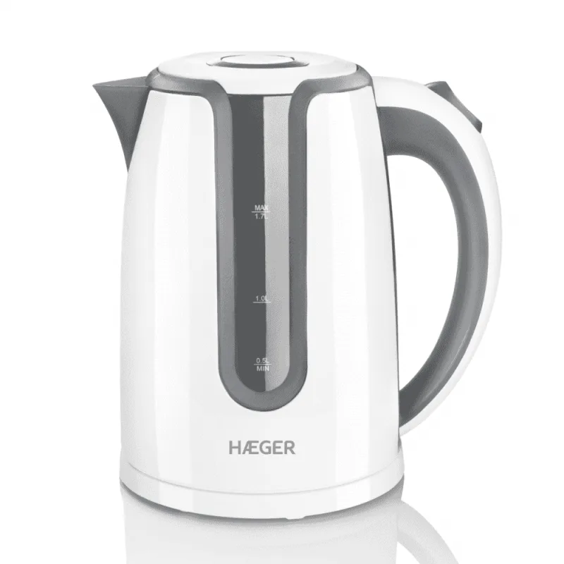 Haeger - Hervidor Eléctrico Haeger Hot Grey con capacidad de 1,7 Litros.