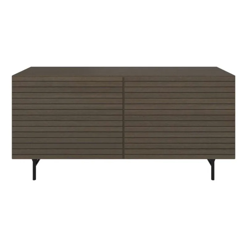 BoConcept - Aparador de madera de roble con 2 puertas talladas Lugano BoConcept.