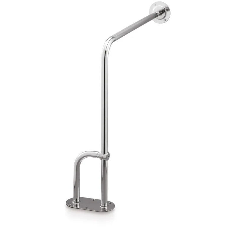 Beltrán - Asidero de inodoro con fijación a suelo y pared con apoyo auxiliar de fijación Beltrán.