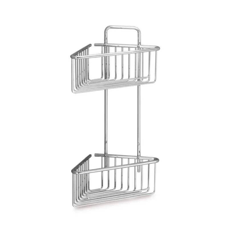 Beltrán - Jabonera rinconera de rejilla con 2 cestas profundas para atornillar Beltrán.