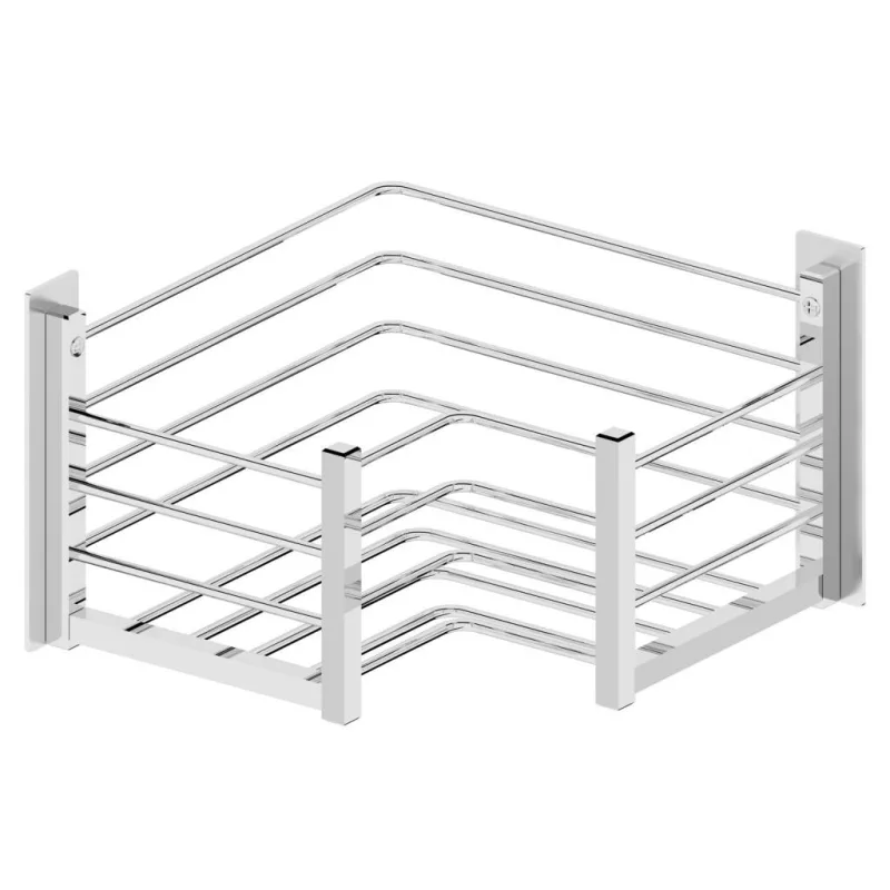 Beltrán - Jabonera rinconera cuadrada con adhesivo Beltrán.