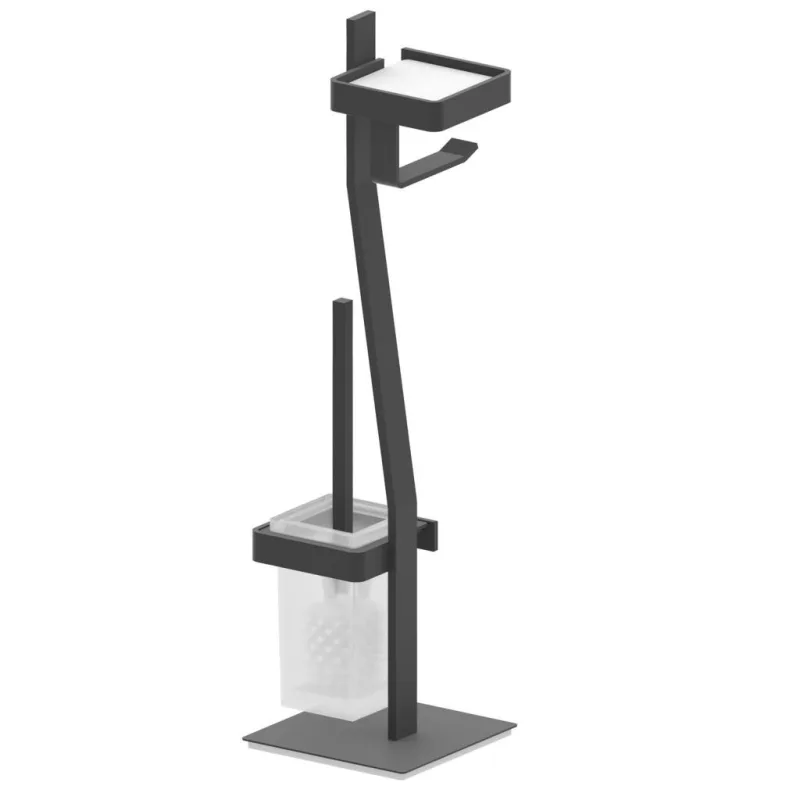 Beltrán - Escobillero con portarrollos y porta toallitas de pie Turín Beltrán.