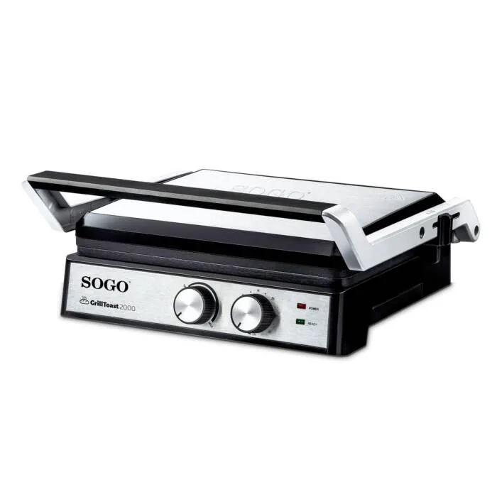 Sogo - Plancha grill Sogo SAN-SS-7132 Panini Pressy sandwichera 2000w.