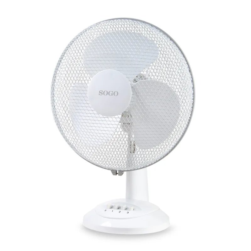 Sogo - Ventilador de mesa Sogo con 3 velocidades oscilante 12.