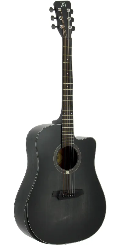 OQAN - Guitarra acústica de 6 cuerdas con Cutaway Oqan Qga-101 Bkc (No Preamp).