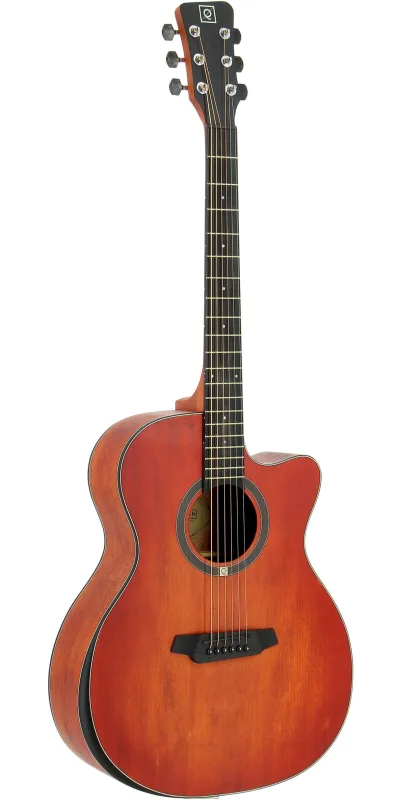 OQAN - Guitarra acústica de 6 cuerdas con Cutaway Oqan Qga-102 Rdc (No Preamp).