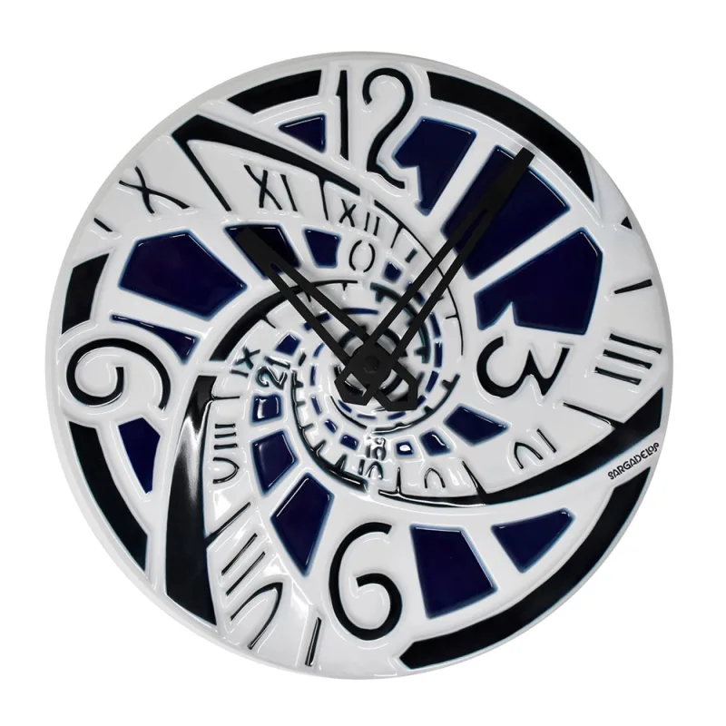 Sargadelos - Reloj Triple Helicoidal Negro y Cobalto Sargadelos.