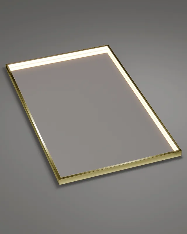 Ledimex - Espejo de baño cuadrado oro cepillado Ability Ledimex.