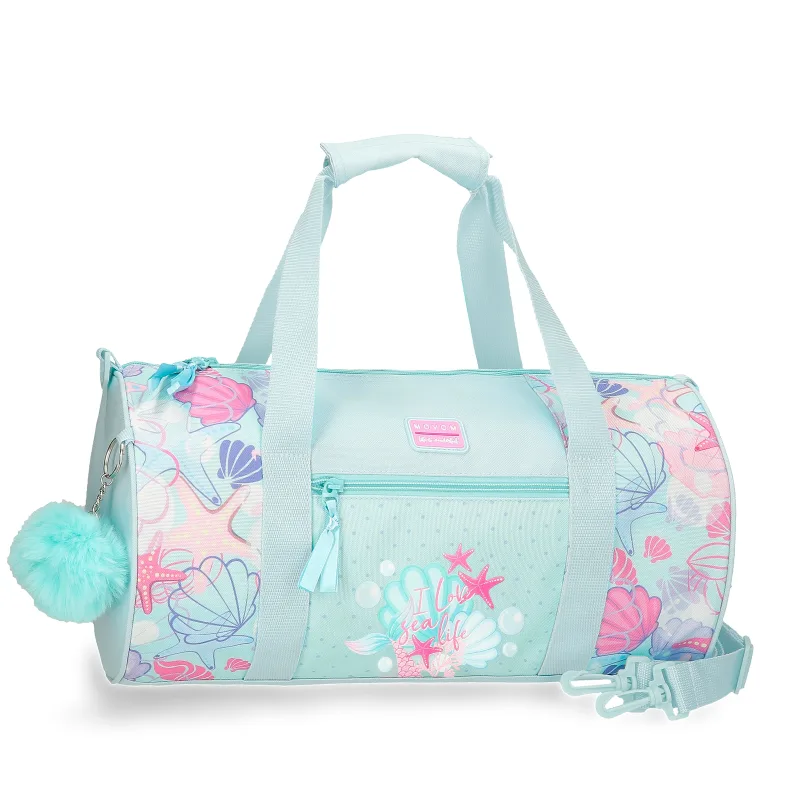 Movom - Bolsa de viaje de niña Movom I love sea life con bolsillo frontal.