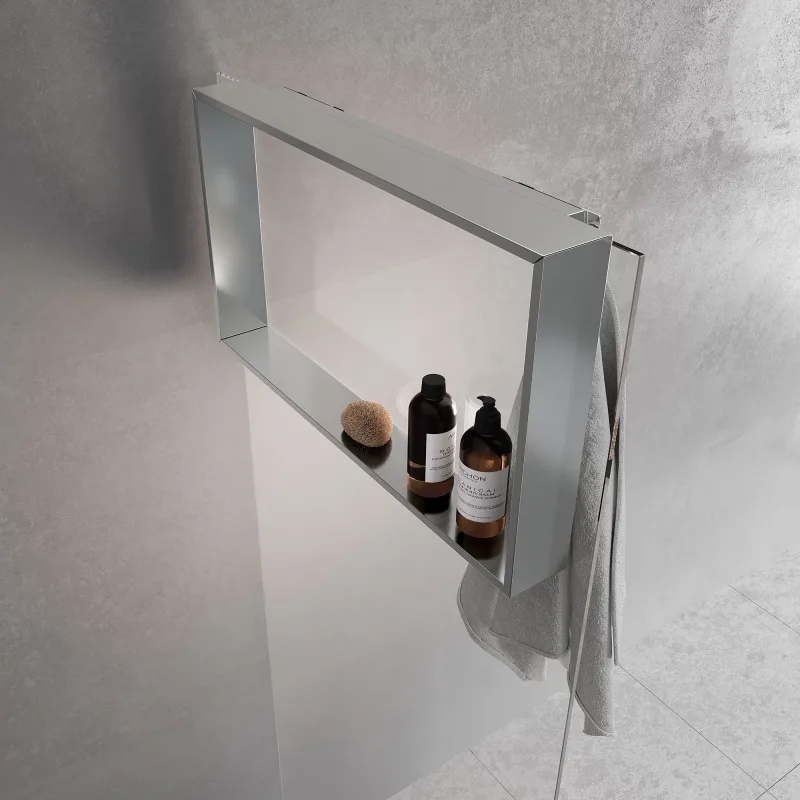 NOVELLINI - Repisa para baño con percha Frame Novellini.