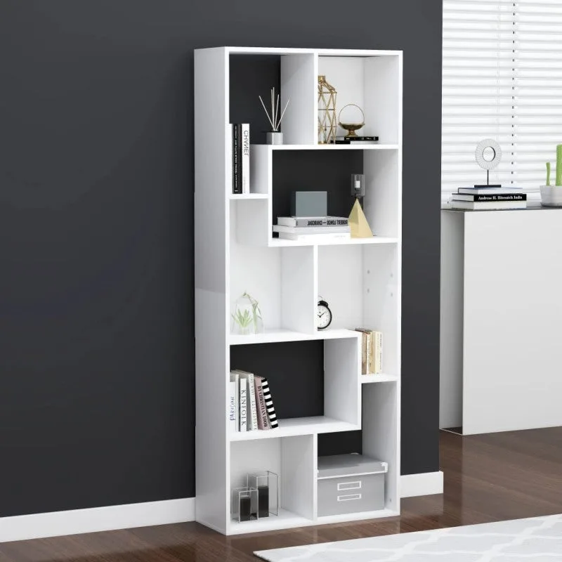 Vidaxl estantería librería madera contrachapada blanco 67x24x161 cm