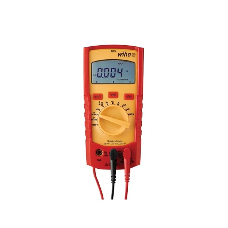 Wiha multimètre numérique jusqu'à 1.000&nbsp;vca - cat&nbsp;iv (45215)