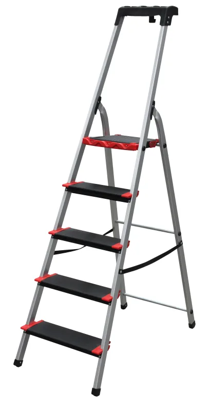 Escalera de aluminio coviden domus 5 peldaños 1,71 m altura máxima