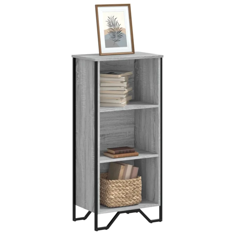 Librería sonoma gris 50x31x106 cm madera contrachapada
