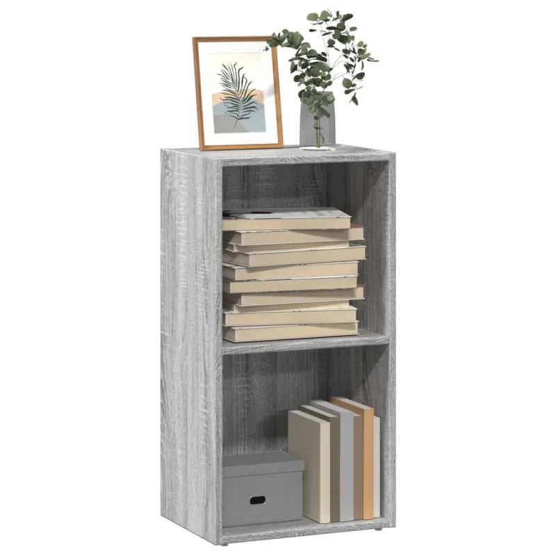 Librería gris sonoma 40x30x77 cm de madera contrachapada