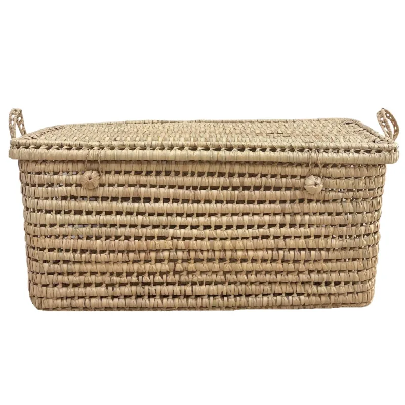 Baúl de almacenamiento de hojas de palmera