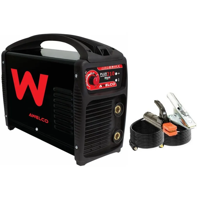 Soldadora inverter 200a electrodos mma profesionales ø 1,6 a 5,0 mm awelco plus 210