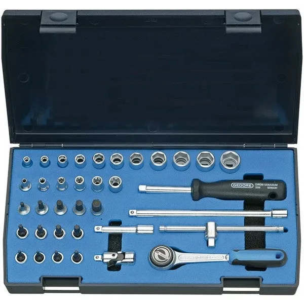 Gedore jeu de clés à douille 20 itu-3 36 pièces 1/4 po. ouverture de