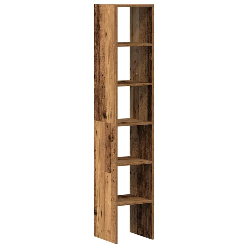 2 uds estantería librería，armario de libros apilables de madera vieja 30x30x80 cm cfw666966