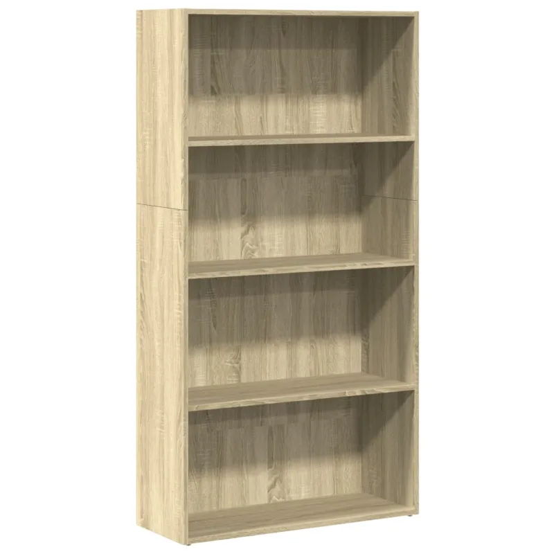 Estantería librería，armario de libros de madera de ingeniería roble sonoma 80x30x152 cm cfw846499